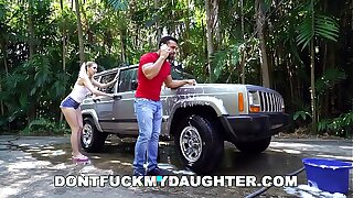 DON'T FUCK MY Little one - Naughty Sierra Nicole Fucks Dramatize expunge Carwash Man